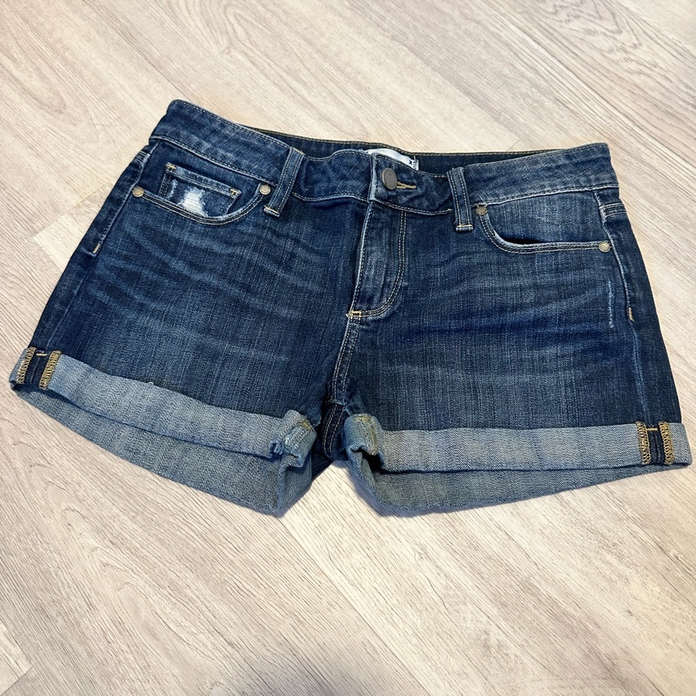 Paige cuff denim shorts